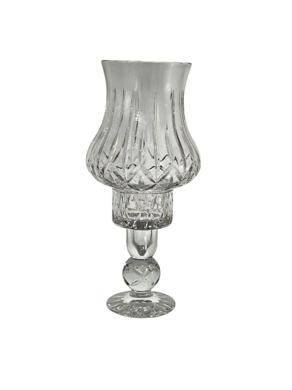 Cut Crystal Candle Hurricane Lamp 12